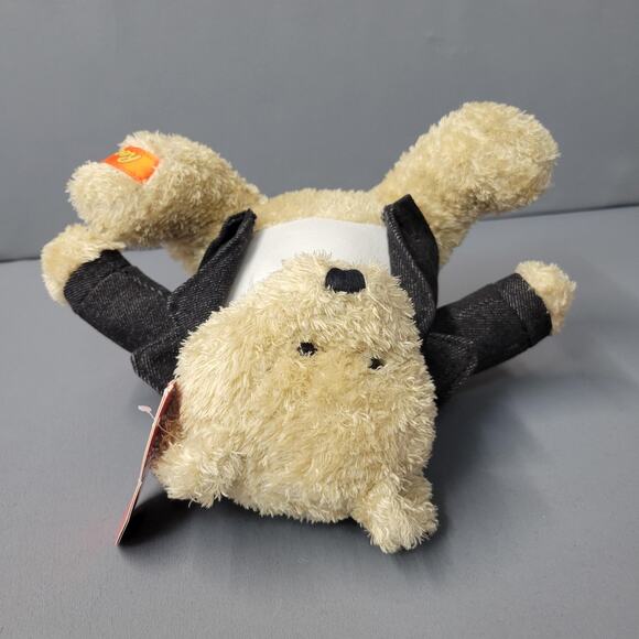 Reese's Bear Plush Galerie Teddy 8" Sitting Denim Jacket Stuffed Animal Toy - Picture 6 of 13